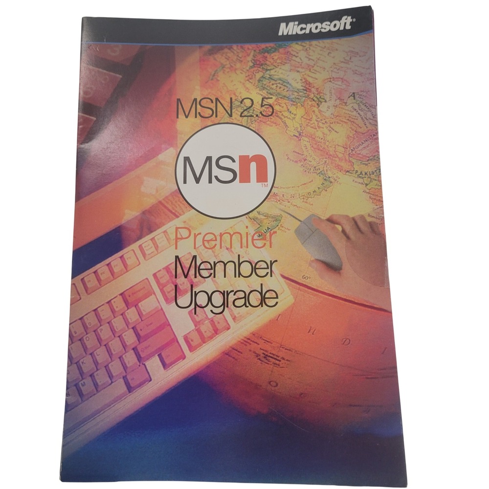 VINTAGE Microsoft MSN‎ 2.5 Premier Member Upgrade CD ROM Early Internet 1997